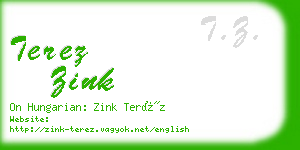 terez zink business card